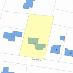 17 Montrose St, Newton MA  02458-2717 plot plan