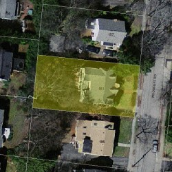 161 Woodcliff Rd, Newton MA  02461-1838 aerial view