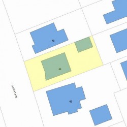 44 Circuit Ave, Newton MA  02461-1603 plot plan