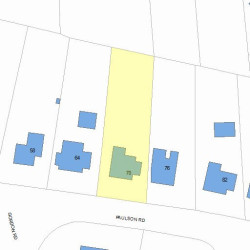 70 Paulson Rd, Newton MA  02468-1028 plot plan