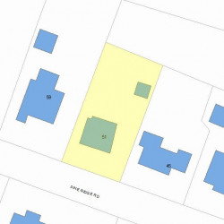 51 Pine Ridge Rd, Newton MA  02468-1616 plot plan