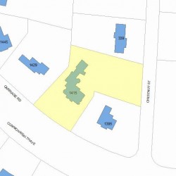 1415 Commonwealth Ave, Newton MA  02465-2829 plot plan