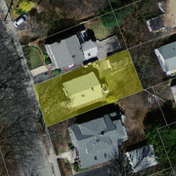 44 Circuit Ave, Newton MA  02461-1603 aerial view