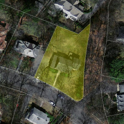 100 Devonshire Rd, Newton MA  02468-2213 aerial view
