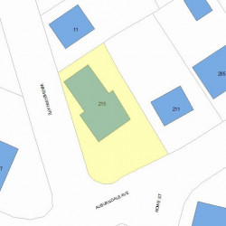 215 Auburndale Ave, Newton MA  02466-1602 plot plan