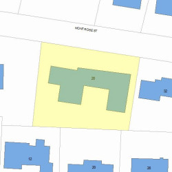 20 Montrose St, Newton MA  02458-2718 plot plan