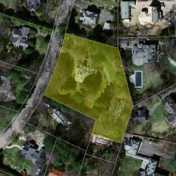 34 Exeter St, Newton MA  02465-2621 aerial view
