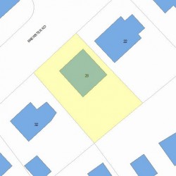 28 Brewster Rd, Newton MA  02461-1302 plot plan