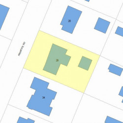 26 Prentice Rd, Newton MA  02459-1343 plot plan