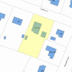 155 Aspen Ave, Newton MA  02466-3020 plot plan