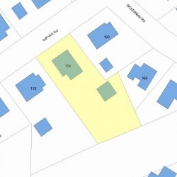 104 Carver Rd, Newton MA  02461-1338 plot plan