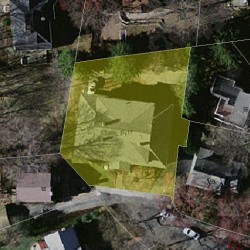 15 Weldon Rd, Newton MA  02458-1807 aerial view