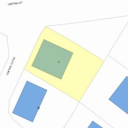 8 Central Close, Newton MA  02466-2305 plot plan