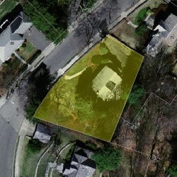 61 Oldham Rd, Newton MA  02465-2328 aerial view