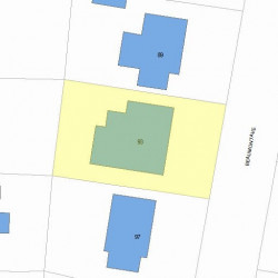 93 Beaumont Ave, Newton MA  02460-2315 plot plan