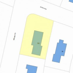 762 Walnut St, Newton MA  02459-1717 plot plan