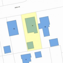 48 Erie Ave, Newton MA  02461-1514 plot plan