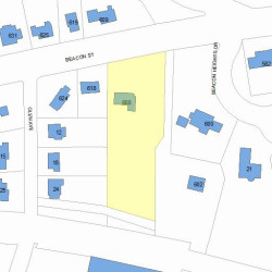 608 Beacon St, Newton MA  02459-2004 plot plan