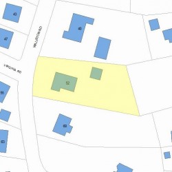 52 Williston Rd, Newton MA  02466-2270 plot plan