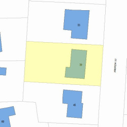 39 Andrew St, Newton MA  02461-2101 plot plan