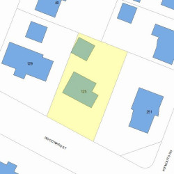 125 Woodward St, Newton MA  02461-1312 plot plan