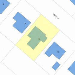 22 Walter St, Newton MA  02459-2510 plot plan