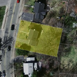 802 Walnut St, Newton MA  02459-1717 aerial view