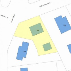 364 Auburndale Ave, Newton MA  02466-1221 plot plan