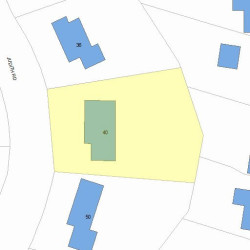 40 Judith Rd, Newton MA  02459-1716 plot plan