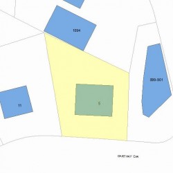 5 Carthay Cir, Newton MA  02461-1106 plot plan