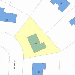 133 Andrew St, Newton MA  02461-2144 plot plan