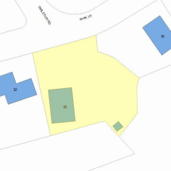 26 Park Ln, Newton MA  02459-1731 plot plan