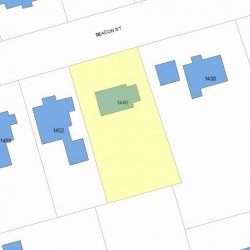 1446 Beacon St, Newton MA  02468-1613 plot plan