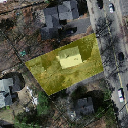 945 Walnut St, Newton MA  02461-1133 aerial view