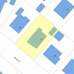 35 Walter St, Newton MA  02459-2509 plot plan