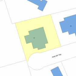 17 Fairview Ter, Newton MA  02465-2421 plot plan