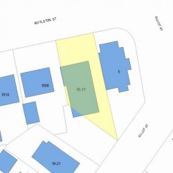 15 Elliot St, Newton MA  02461-1604 plot plan