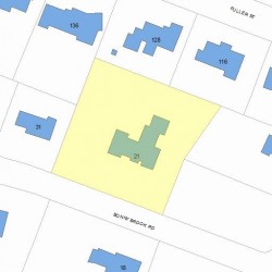 21 Bonnybrook Rd, Newton MA  02468-1001 plot plan