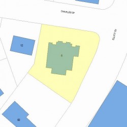 8 Charles St, Newton MA  02461-1601 plot plan