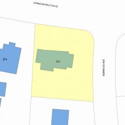 868 Commonwealth Ave, Newton MA  02459-1041 plot plan