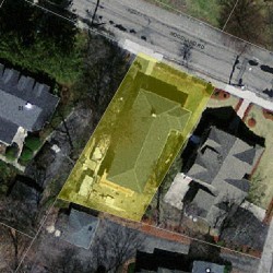 85 Woodland Rd, Newton MA  02466-2332 aerial view