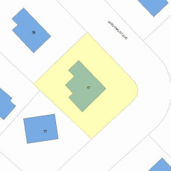 47 Larchmont Ave, Newton MA  02468-2033 plot plan