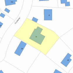 16 Pilgrim Rd, Newton MA  02468-2124 plot plan