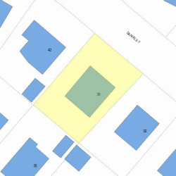 38 Daniel St, Newton MA  02459-2502 plot plan